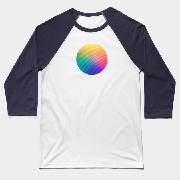 Spectrum Bomb Fruity Fresh HDR Rainbow Colorful Experimental Pattern Baseball T-Shirt by badbugs